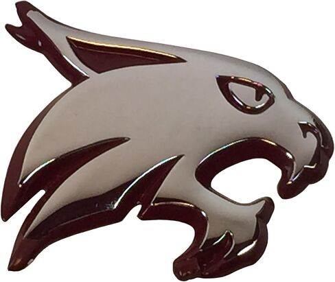 Texas State Bobcats Metal Auto Emblem (with Maroon Trim) in Kuwait
