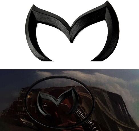 1 Pc Metal Evil 'M' Rear Trunk Badge Decal Emblem Glossy, Rear Trunk Evil M Emblem Logo Decor Badge Decal, Compatible with Mazda 3 6 CX MX Miata (Black) in Kuwait