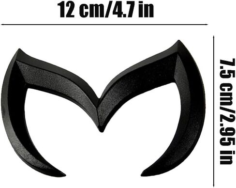 1 Pc Metal Evil 'M' Rear Trunk Badge Decal Emblem Glossy, Rear Trunk Evil M Emblem Logo Decor Badge Decal, Compatible with Mazda 3 6 CX MX Miata (Black) in Kuwait