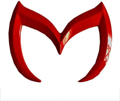 1 Pc Metal Evil 'M' Rear Trunk Badge Decal Emblem Glossy, Rear Trunk Evil M Emblem Logo Decor Badge Decal, Compatible with Mazda 3 6 CX MX Miata (Black) in Kuwait