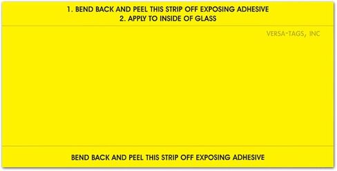 Stock Number Mini Signs - Window Stickers (6" x 3") (White or Yellow) (250 per Box with Permanent Marker) (Yellow) in Kuwait