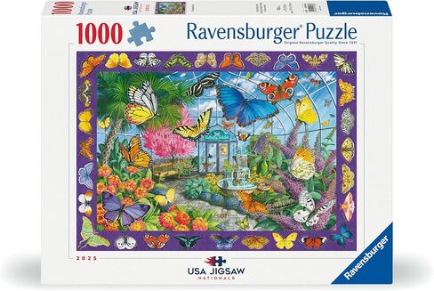 Ravensburger USA Jigsaw Nationals - The Butterfly Place - 1000 Piece Jigsaw Puzzle - Charming Nature Scene by Ingrid Slyder - Calming and Beautiful Artwork - Ages 14 and Up in Kuwait