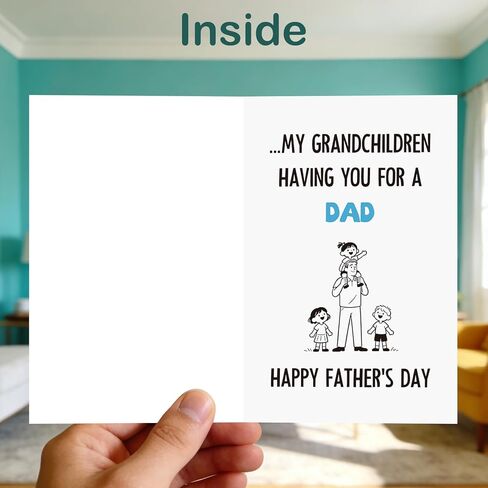 LYMEQING Heartfelt Double-Sided Father's Day Card for Son-in-Law from Parents in Law, Heartwarming Double-Sided Father's Day Card for Son in Law Dad in Saudi Arabia