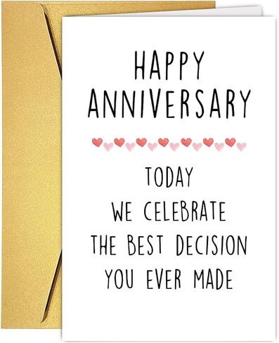 Romantic Sweet Anniversary Card Gift for Boyfriend Girlfriend Husband Wife Partner, Cute I Love You Card, Funny Wedding Anniversary Cards for Husband Wife Partner - So Glad I Found You in Kuwait