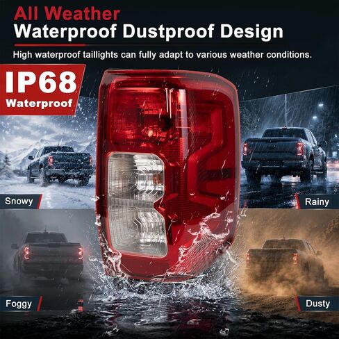 Right Passenger Side Halogen Type Outer Tail Light Lamp Compatible with Ford Ranger XL 2024 2025,Rear Tail Light Brake Lamp Assembly Replace N1WB-13402-FF,N1WB13402FF(R) in Kuwait
