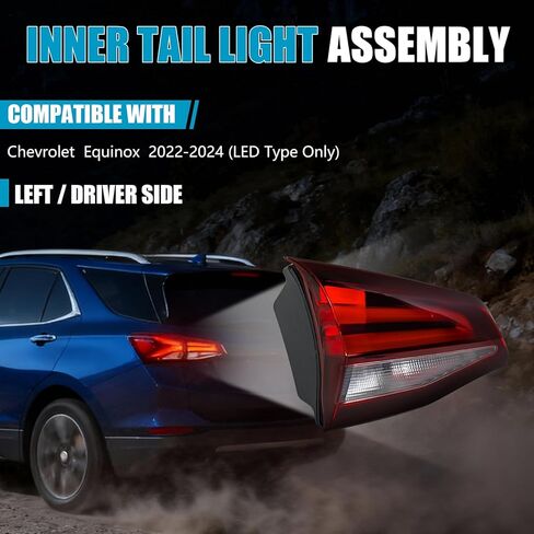 Inner Tail Light Assembly for Chevrolet Equinox 2022-2024, LED Rear Brake Turn Signal Inner Tail Lamp Taillight Assembly for Chevy Chevrolet Equinox 2022 2023 2024 Replacement, Driver Side in Saudi Arabia