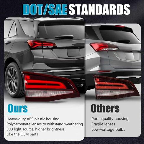 Inner Tail Light Assembly for Chevrolet Equinox 2022-2024, LED Rear Brake Turn Signal Inner Tail Lamp Taillight Assembly for Chevy Chevrolet Equinox 2022 2023 2024 Replacement, Driver Side in Saudi Arabia
