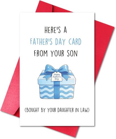 LYMEQING Heartfelt Double-Sided Father's Day Card for Son-in-Law from Parents in Law, Heartwarming Double-Sided Father's Day Card for Son in Law Dad in Saudi Arabia