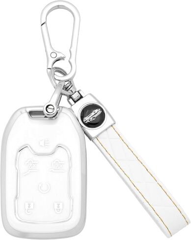 GripKeyShell Key Fob Cover with Keychain, Compatible with GMC & Chevy Silverado Tahoe Sierra 6‑Button Key Shell in Kuwait