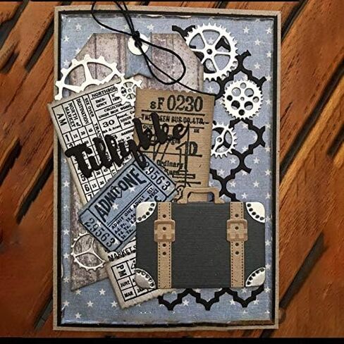 Suitcase Cutting Dies,DIY Scrapbooking Artist Metal Cutting Dies New 2019 Travel Scrapbooking Craft Dies Cut for Paper Card Making Embossing in Kuwait