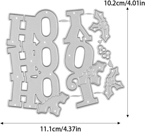 عيد الميلاد يترك الكلمات HO HO HO Joy Die Cuts DIY الخياطة قطع معدنية يموت لصناعة البطاقات اليدوية الإستنسل المهرجانات سكرابوكينغ ألبوم ورقة كرافت قالب in Kuwait