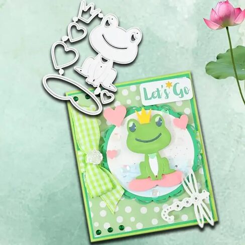 Frog-Themed Metal Die Cuts,Merry Christmas Squqre Frame Cutting Dies Cut Stencils DIY Scrapbooking Decorative Embossing Paper Party Wedding Card Making in Saudi Arabia
