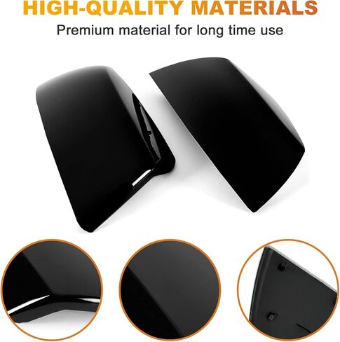 1Pair Glossy Black Side Mirror Cover Compatible with 2007-2019 2020 2021 Toyota Tundra Sequoia, Direct Replacement in Kuwait