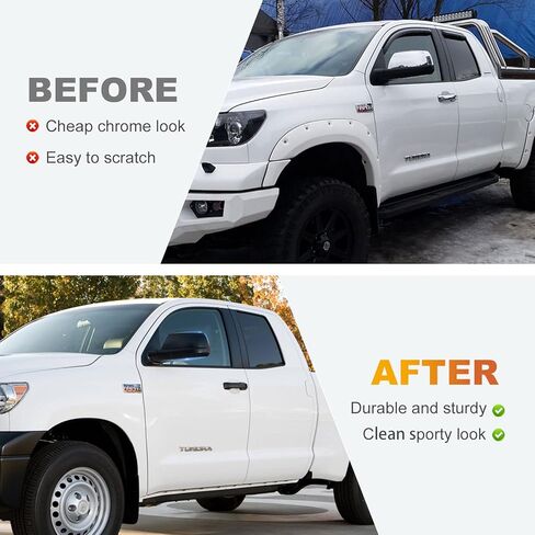 1Pair Glossy Black Side Mirror Cover Compatible with 2007-2019 2020 2021 Toyota Tundra Sequoia, Direct Replacement in Kuwait