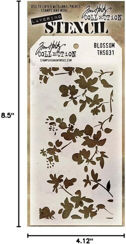 Stampers Anonymous Tim Holtz Layered Stencil 4.125"X8.5", Blossom in Kuwait