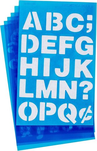 Westcott LetterCraft Stencil, Helvetica Bold Font, 3/4-Inch and 1-Inch Characters (SHB134/15845) in Kuwait