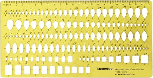 Traceease Stone Shapes Jewelry Templates Multiple Shape Drafting Tools Jewellery Designing Gemstone Stencils in Saudi Arabia