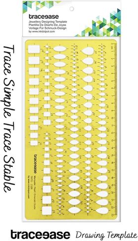 Traceease Stone Shapes Jewelry Templates Multiple Shape Drafting Tools Jewellery Designing Gemstone Stencils in Saudi Arabia