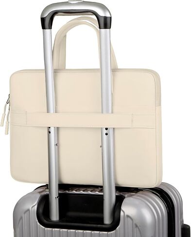 Large-Capacity Laptop Bag Fit for 13 inch MacBook Air13.6/Pro 2025-2016 M4 M3 M2 M1 A3240 A3113 A2681 A2337 A2179 A1932 A2338, HP Acer Dell ASUS Lenovo, Fashion Waterproof, Computer Bag, Beige in Kuwait