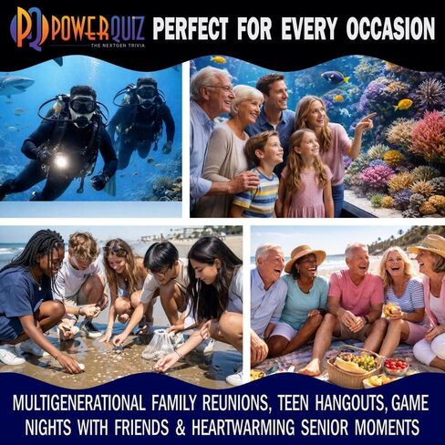 Marine World: 40 Trivia Cards, 5 Q&A per Card with Increasing Difficulty Levels, Explanations & Fun Facts, Perfect for Teaching, Parties & Game Nights, Microlearning. in Kuwait