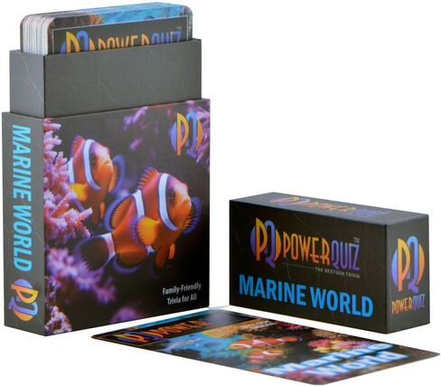 Marine World: 40 Trivia Cards, 5 Q&A per Card with Increasing Difficulty Levels, Explanations & Fun Facts, Perfect for Teaching, Parties & Game Nights, Microlearning. in Kuwait