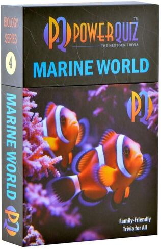 Marine World: 40 Trivia Cards, 5 Q&A per Card with Increasing Difficulty Levels, Explanations & Fun Facts, Perfect for Teaching, Parties & Game Nights, Microlearning. in Kuwait