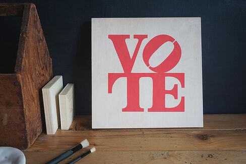 Stencil1 Vote Letter Stencil 8.5 x 11 inches for Painting on T-Shirts, Posters, Placards, Canvas, Wall, Wood - Reusable in Kuwait