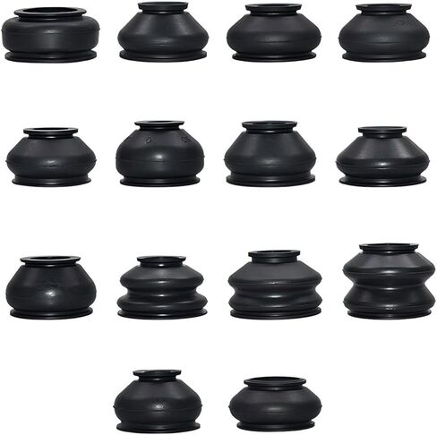 14 PCS Car Tie Rod Boots, Rubber Water-proof Protective Cover, Tie Rod Ends and Ball Socket Joints Dust Cover, Universal Seal Connection Kit for Car Suspension Steering Systems (Black) in Saudi Arabia