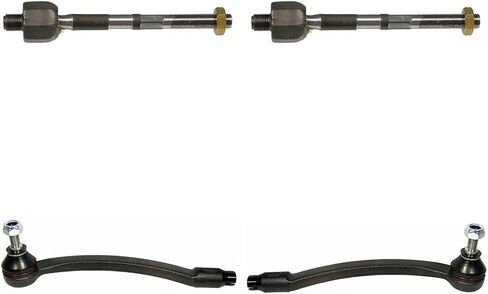 Tie Rod End - 4x Tie Rods Inner and Outer Complete Kit, Inner and Outer Tie Rods, Tie Rods Kit Automotive Replacement Tie Rod Ends Fits Mini Cooper 2003 Fits Mini Cooper 2004 Fits Mini Cooper 2005 in Saudi Arabia
