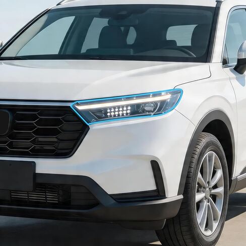 كامل العلوي رئيس ضوء طقم تينت لهوندا CR-V 2023-2026 بولي TPU قبل قطع الفينيل تراكب تينت عدة شفافة 1 Set in Kuwait