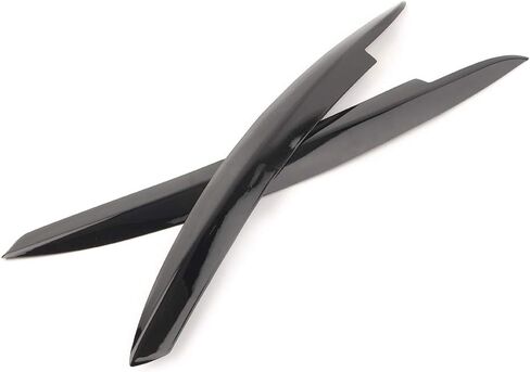 Liru Auto Headlight Headlamp Eye Lid Eyebrow Cover Trim Decor for VW Golf VI MK6 2008-2013, Glossy Black in Kuwait