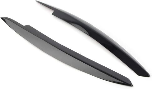 Liru Auto Headlight Headlamp Eye Lid Eyebrow Cover Trim Decor for VW Golf VI MK6 2008-2013, Glossy Black in Kuwait