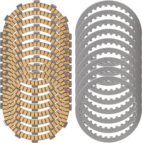 19PCS Twin Cam Extra Clutch Friction Plate Steel Disc Kit Compatible with 1998-2017 Harley Softail Touring Dyna Trike Twin Cam Models, 1998-1999 Evolution 1340 Replace#- 37980-10, 307-30-10013 in Kuwait