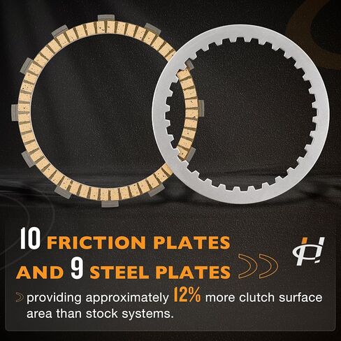 19PCS Twin Cam Extra Clutch Friction Plate Steel Disc Kit Compatible with 1998-2017 Harley Softail Touring Dyna Trike Twin Cam Models, 1998-1999 Evolution 1340 Replace#- 37980-10, 307-30-10013 in Kuwait