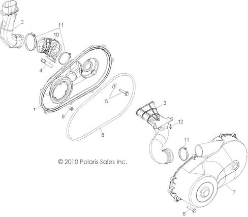 Polaris 5438142-070 Black Outer Clutch Cover 400 RZR Ranger 800 700 500 200 Crew in Saudi Arabia