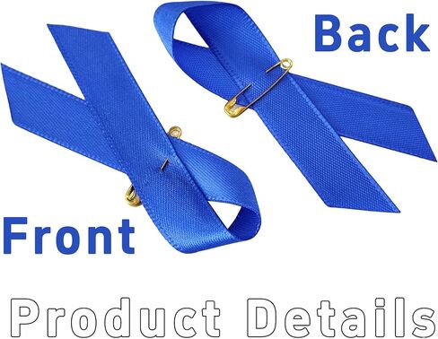 pson 120PCS Satin Awareness Ribbons with Safety Pins, Ribbon for Charity Events, Public Campaigns, and Social Causes(Blue) in Kuwait