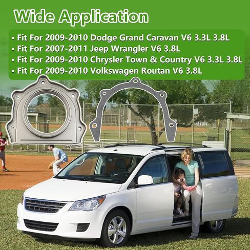 BS40713 Rear Main Crankshaft Seal Kit, 3.8L | Fit for Dodge Grand Caravan 2009-2010, Jeep Wrangler 2007-2011, Chrysler Town & Country 2009-2010, Replace BS40713 JV1721 in Saudi Arabia