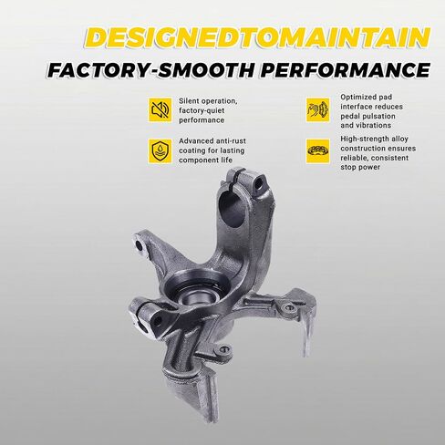 Front Left Driver Side Steering Knuckle Compatible with 2000-2004 Ford Focus 2.0L 2.3L - Replaces 698-223 2M5Z3K186AB YS4Z3K186CB Wheel Spindle Hub Assembly in Kuwait