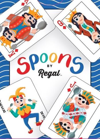 Regal Games Spoons Card Games for Kids - Spoons Game, Deck of Cards, Fun Family Games for Kids and Adults, Playing Cards, Game Night, Travel Games, 3-5 Multi-Player Card Game, Games for Adults in Kuwait