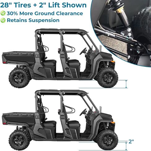 2" Lift Kit for CF Moto UFORCE 1000 / 1000XL (2020-2024), Bolt-On Installation, Fits 28" Tires, Powder Coated Steel Brackets in Kuwait