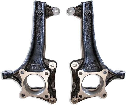 MaxTrac SUSPENSION'S Part# 704140 is A Pair of 4" Lift SPINDLES Made from DUCTILE Steel & E-Coated Black in Saudi Arabia