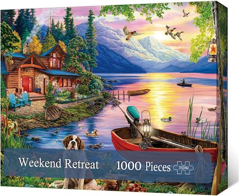 Puzzles for Adults 1000 Pieces - Weekend Retreat Artwork Jigsaw Puzzles 1000 Pieces - Challenging Jigsaw Puzzles for Game Nights, Vibrant Colors & Premium Quality in Saudi Arabia