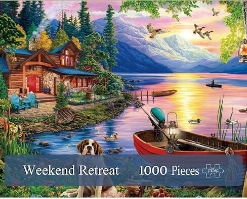 Puzzles for Adults 1000 Pieces - Weekend Retreat Artwork Jigsaw Puzzles 1000 Pieces - Challenging Jigsaw Puzzles for Game Nights, Vibrant Colors & Premium Quality in Saudi Arabia