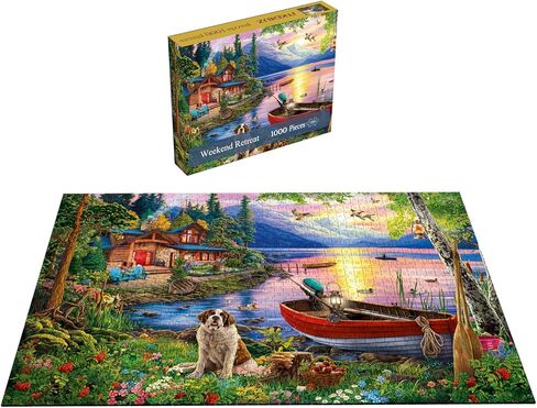 Puzzles for Adults 1000 Pieces - Weekend Retreat Artwork Jigsaw Puzzles 1000 Pieces - Challenging Jigsaw Puzzles for Game Nights, Vibrant Colors & Premium Quality in Saudi Arabia