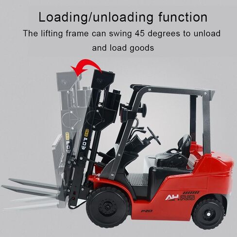 Remote Control Forklift 1/8 Scale RC Forklift with Forklift Parts, 2.4Ghz RC Construction Engineering Forklift Toy Warehouse Truck Vehicle 11 Channel Toy Forklift with Lights (2 Batteries) in Saudi Arabia