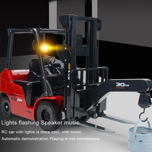 Remote Control Forklift 1/8 Scale RC Forklift with Forklift Parts, 2.4Ghz RC Construction Engineering Forklift Toy Warehouse Truck Vehicle 11 Channel Toy Forklift with Lights (2 Batteries) in Saudi Arabia