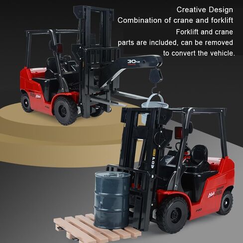 Remote Control Forklift 1/8 Scale RC Forklift with Forklift Parts, 2.4Ghz RC Construction Engineering Forklift Toy Warehouse Truck Vehicle 11 Channel Toy Forklift with Lights (2 Batteries) in Saudi Arabia