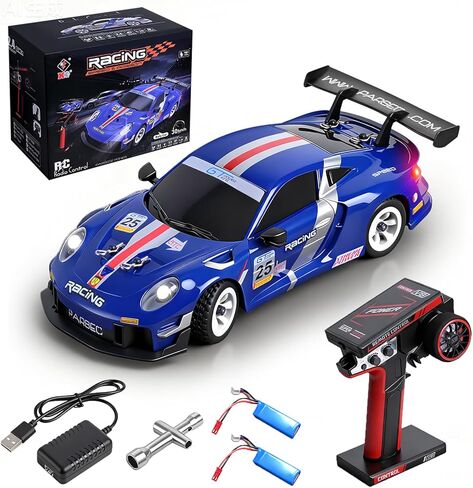 WLtoys 1:28 Scale RC Rally Cars, 30KPH 4WD RTR High Speed RC Racing Car with LED Lights and Gyroscope, Professional Chassis 2.4G RC Car for Teens Adults in Saudi Arabia