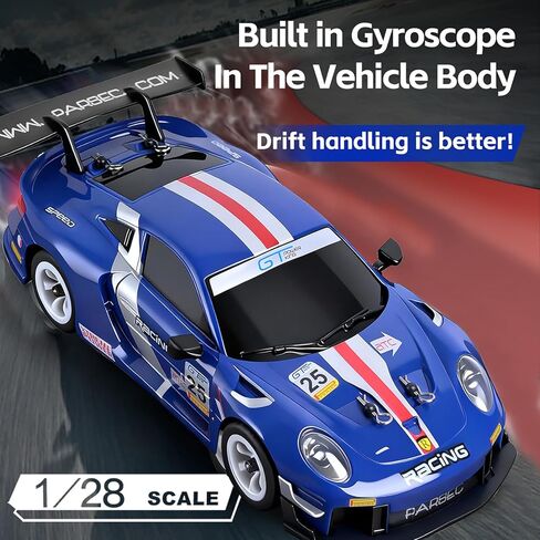 WLtoys 1:28 Scale RC Rally Cars, 30KPH 4WD RTR High Speed RC Racing Car with LED Lights and Gyroscope, Professional Chassis 2.4G RC Car for Teens Adults in Saudi Arabia