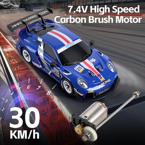 WLtoys 1:28 Scale RC Rally Cars, 30KPH 4WD RTR High Speed RC Racing Car with LED Lights and Gyroscope, Professional Chassis 2.4G RC Car for Teens Adults in Saudi Arabia